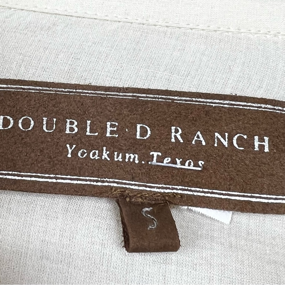 Double D Ranch Button Down White Embroidered Flow… - image 4
